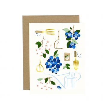 Blueberry Garden Greeting Card
