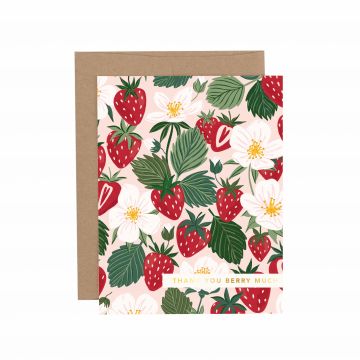 Thank You Berry Much Strawberry Greeting Card