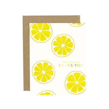 Sweet Or Sour I Love You Lemon Greeting Card