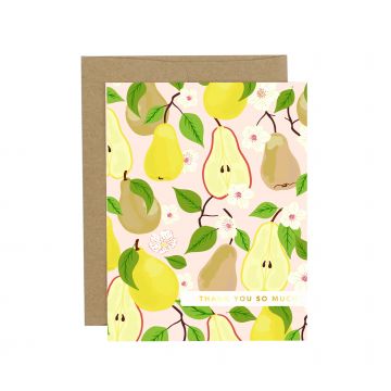 Thank You So Much Pear Greeting Card
