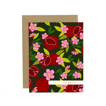 Thank You Pomegranate Greeting Card