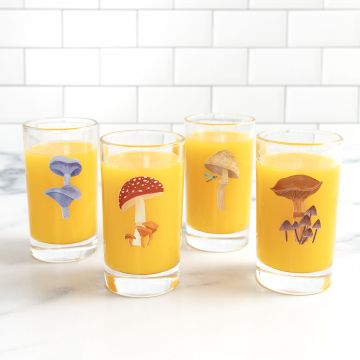Mushroom Mini Juice Glass Set