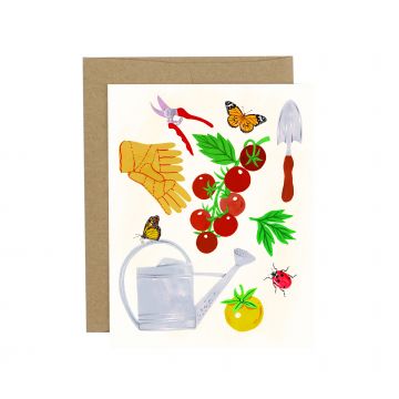 Tomato Garden Blank Greeting Card