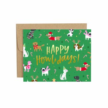 Happy Howlidays Holiday Greeting Card