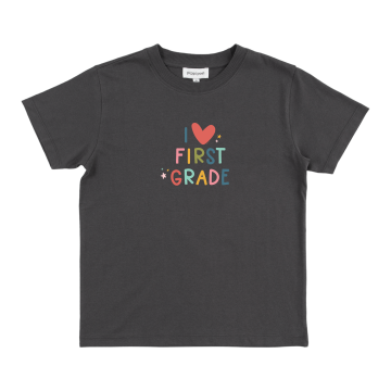 I Love First Grade - Youth Pippi Tee - Dark Gray