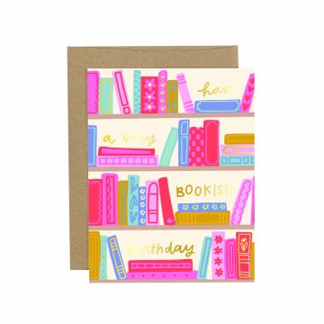 Bookish Birthday Greeting Card