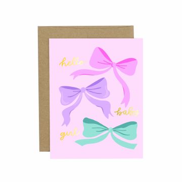 Hello Baby Girl Greeting Card